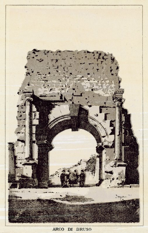 روما: قوس Drusus (ليثو) بواسطة المدرسة الايطالية