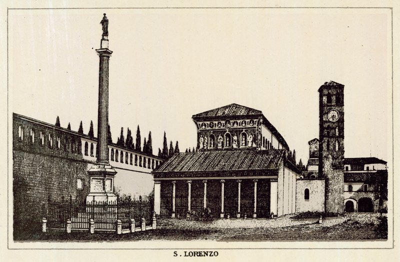 روما: S Lorenzo (litho) بواسطة المدرسة الايطالية