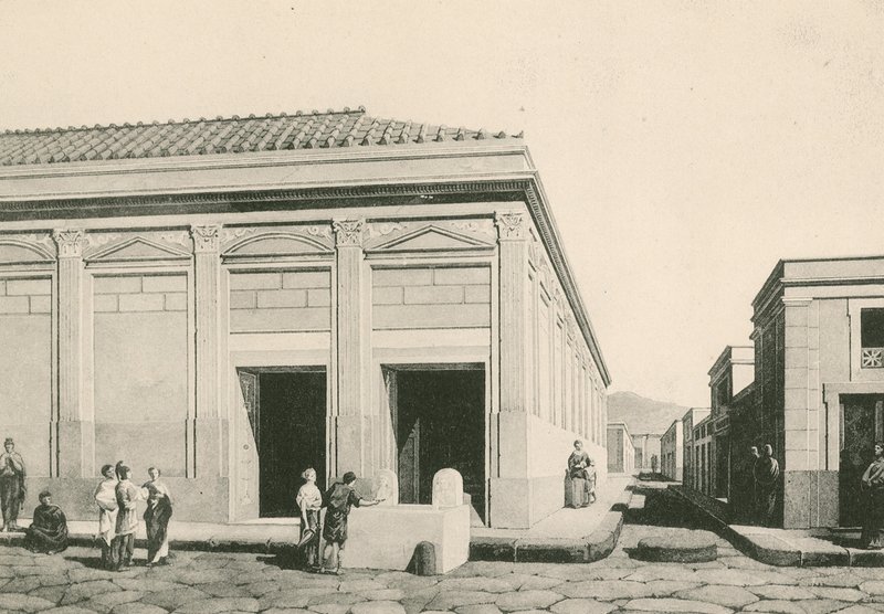 بناء أوماشيا كما كان (الحفر) بواسطة المدرسة الايطالية