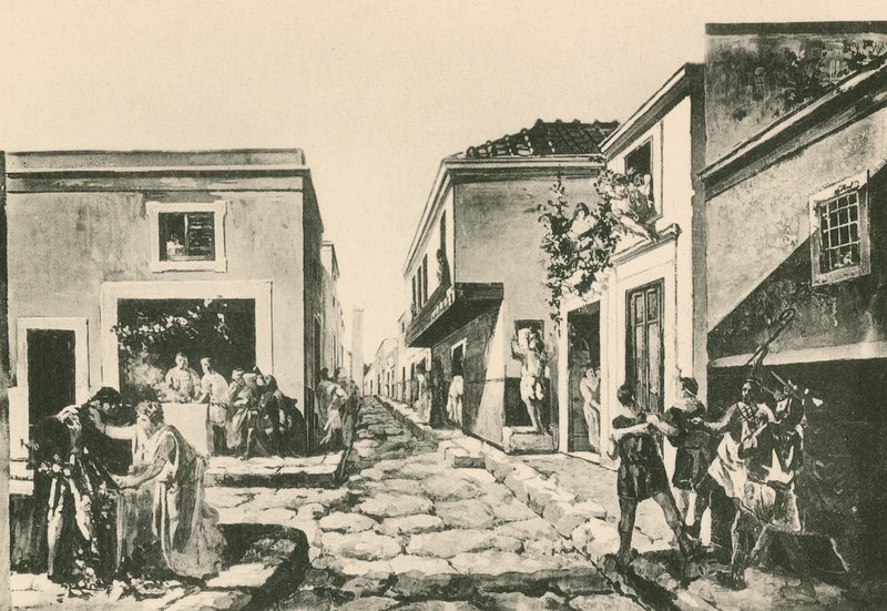 بيت الشرفة الذي كان عليه (الحفر) بواسطة المدرسة الايطالية