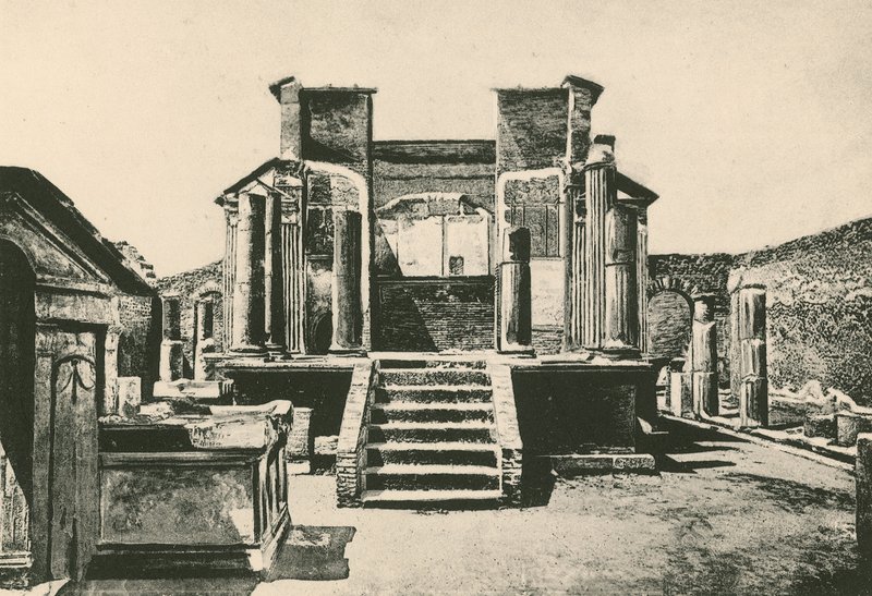 معبد إيزيس كما هو (الحفر) بواسطة المدرسة الايطالية