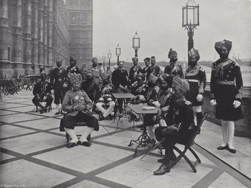 الممثلون الهنود في King Edwards Coronation بواسطة ج. بنيامين ستون