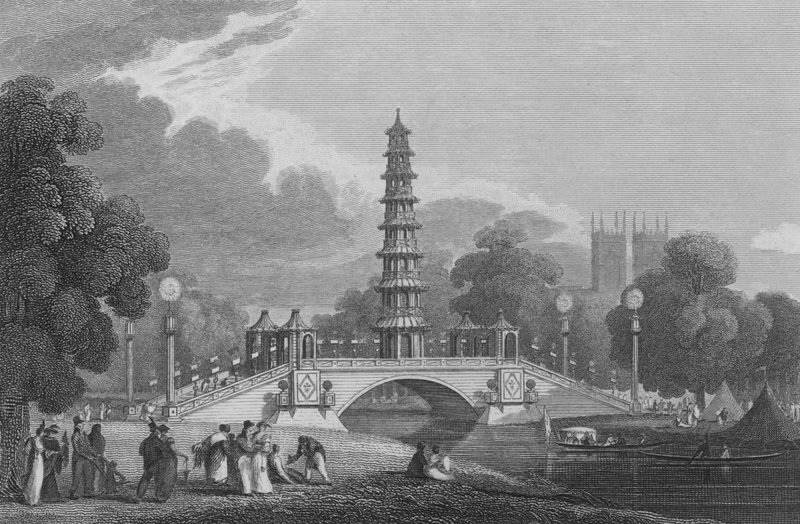 Chinese Pagoda and Bridge, in St James