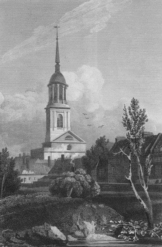 Shoreditch Church (engraving) بواسطة جون بريستون نيل