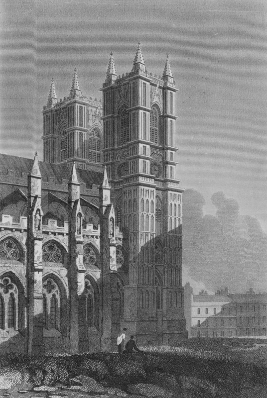 Westminster Abbey, Western Tower (engraving) بواسطة جون بريستون نيل