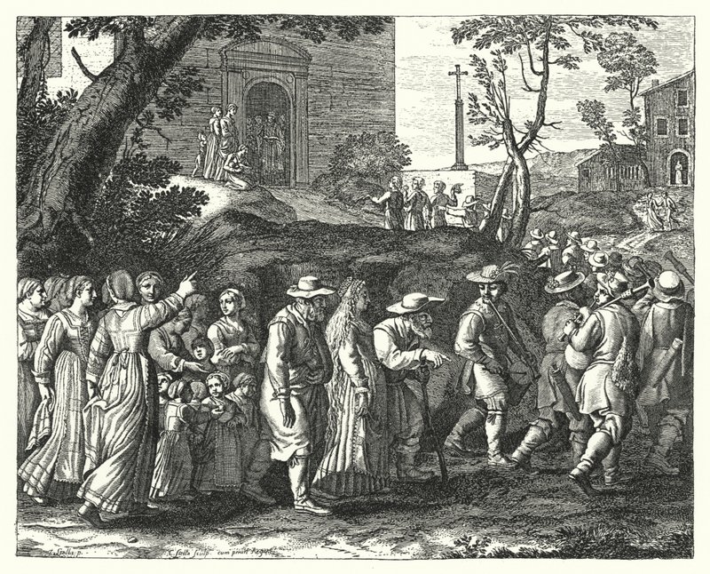 The Village Wedding (engraving) بواسطة جاك ستيلا