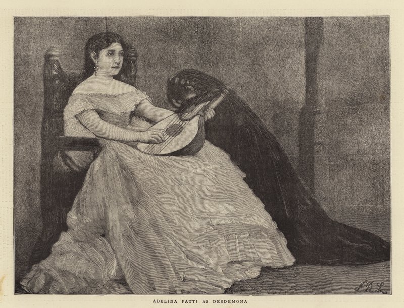 أديلينا باتي مثل Desdemona بواسطة جيمس درومجول لينتون