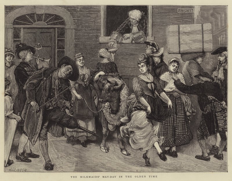 The Milkmaids &39;May-Day in the Olden Time بواسطة جيمس درومجول لينتون