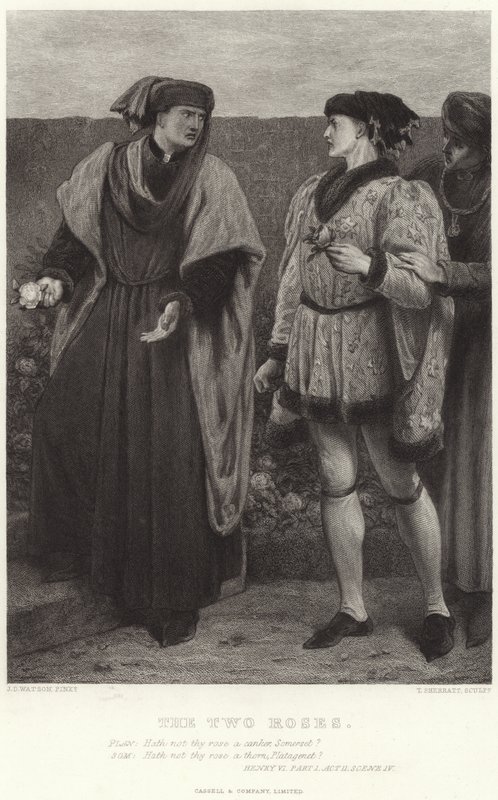 الورود ، هنري السادس ، الجزء الأول ، القانون الثاني ، المشهد الرابع بواسطة جيمس داوسون واتسون