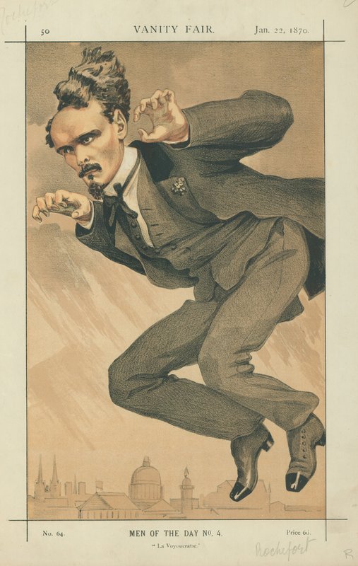 هنري روشفورت ، لا فويوكاتري ، 22 يناير 1870 ، فانيتي فير كارتون بواسطة جيمس جاك جوزيف تيسو