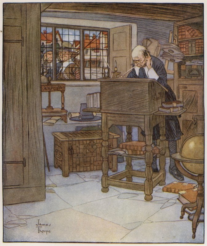 رسم توضيحي لـ The Compleat Angler بواسطة إيزاك والتون بواسطة جيمس ثورب