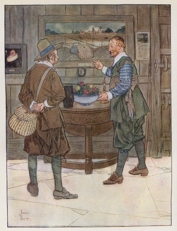 رسم توضيحي لـ The Compleat Angler بواسطة إيزاك والتون بواسطة جيمس ثورب