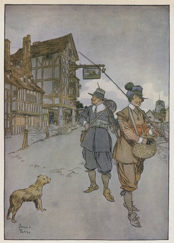 رسم توضيحي لـ The Compleat Angler بواسطة إيزاك والتون بواسطة جيمس ثورب