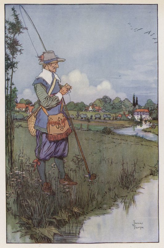رسم توضيحي لـ The Compleat Angler بواسطة إيزاك والتون بواسطة جيمس ثورب