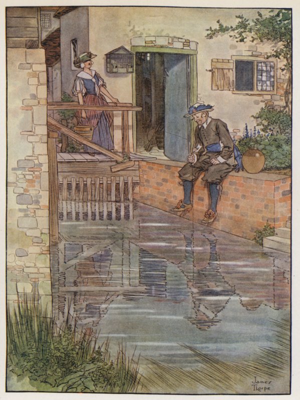 رسم توضيحي لـ The Compleat Angler بواسطة إيزاك والتون بواسطة جيمس ثورب