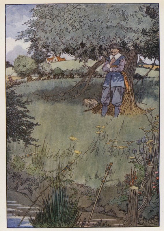 رسم توضيحي لـ The Compleat Angler بواسطة إيزاك والتون بواسطة جيمس ثورب