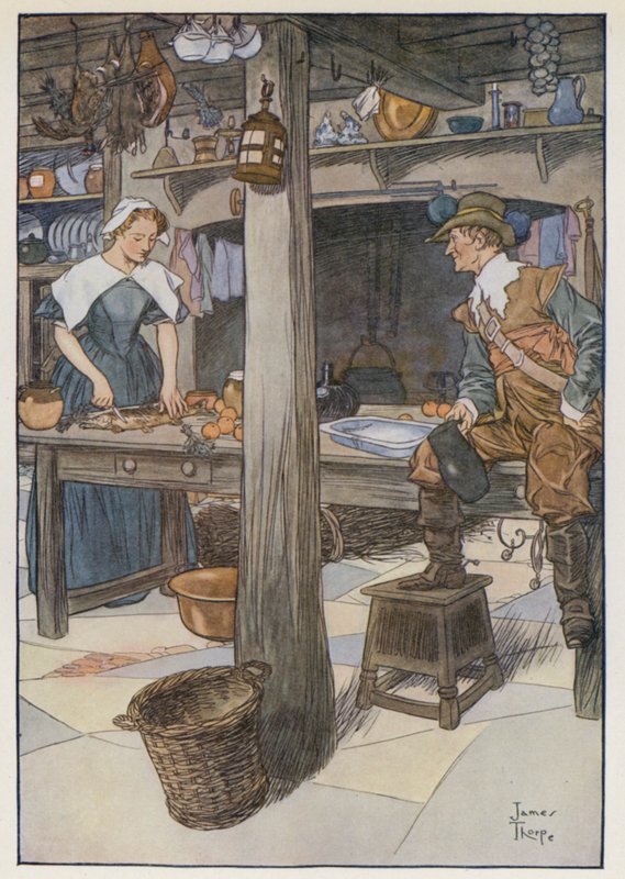 رسم توضيحي لـ The Compleat Angler بواسطة إيزاك والتون بواسطة جيمس ثورب
