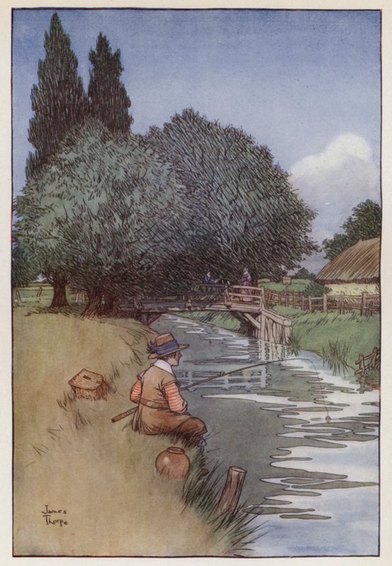 رسم توضيحي لـ The Compleat Angler بواسطة إيزاك والتون بواسطة جيمس ثورب