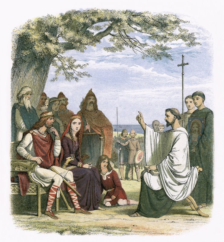 الوعظ أوغسطين أمام الملك Ethelbert بواسطة جيمس ويليام إدموند دويل