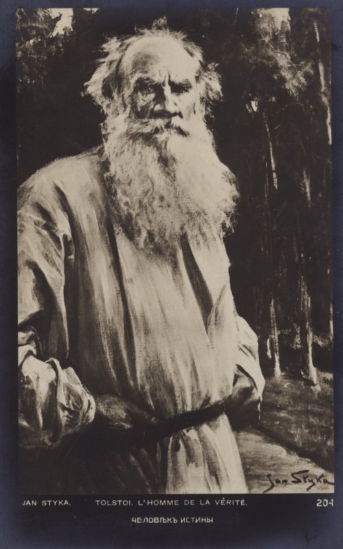 ليو تولستوي (1828-1910) ، روائي روسي ، كاتب قصة قصيرة وكاتب مسرحي بواسطة جان ستيكا