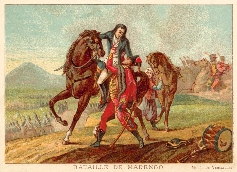 معركة مارينغو ، إيطاليا ، 1800 (chromolitho) بواسطة جان بابتيست ريغنولت
