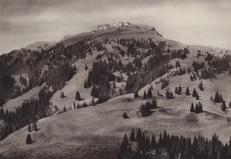 فنادق Rigi Kulm (b / w photo) بواسطة جين جابريل