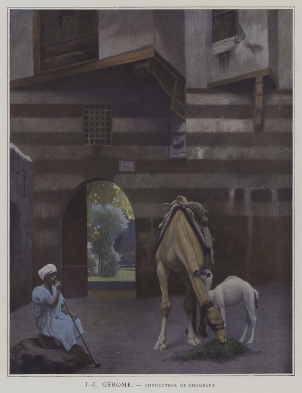 Conducteur de Chameaux (Camel Driver) (colour litho) بواسطة جان ليون (بعد) جيروم