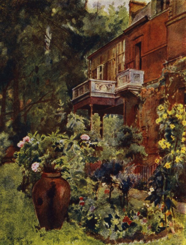 Leighton House, The Studio Balcony, from Garden (colour litho) بواسطة جيسي ماكجريجور