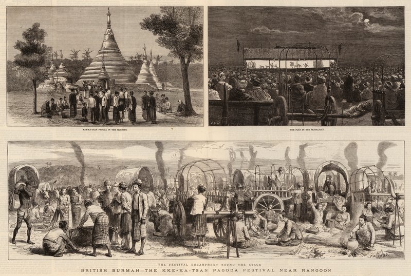 بورما البريطانية ، مهرجان Kke-Ka-Tsan Pagoda بالقرب من رانغون بواسطة جون تشارلز دولمان