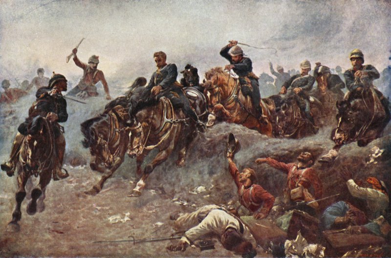مدفعية بريطانية تدخل خطوط العدو في تل الكبير 1882 بواسطة جون تشارلتون