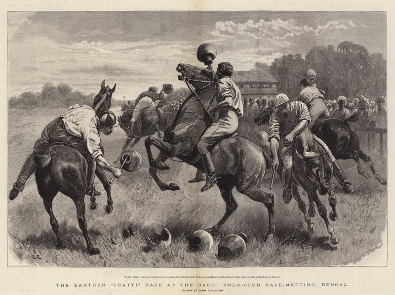 The Earthen Chatti Race في Baghi Polo-Club Race-Meeting ، Bengal بواسطة جون تشارلتون