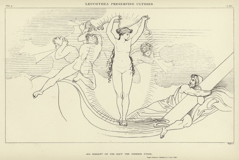 Leucothea الحفاظ على Ulysses بواسطة جون فلاكسمان
