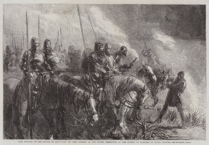 صباح معركة Agincourt ، في المعرض الشتوي لجمعية الرسامين بألوان المياه بواسطة جون جيلبرت