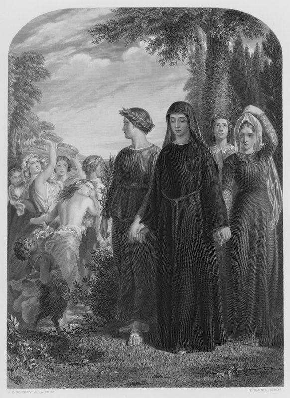Il Penseroso, from the picture in the Royal Collection (engraving) بواسطة جون كالكوت هورسلي