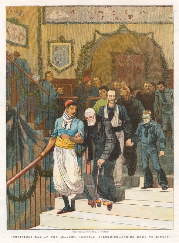 يوم عيد الميلاد في مستشفى سيمان ، غرينتش بواسطة جون تشارلز دولمان