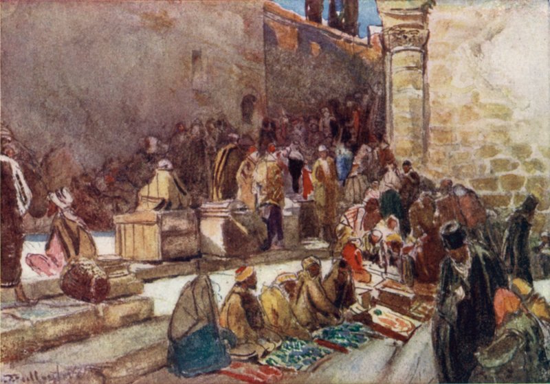 مدخل المحكمة الأمامية لكنيسة القيامة ، القدس بواسطة جون فوليلوف