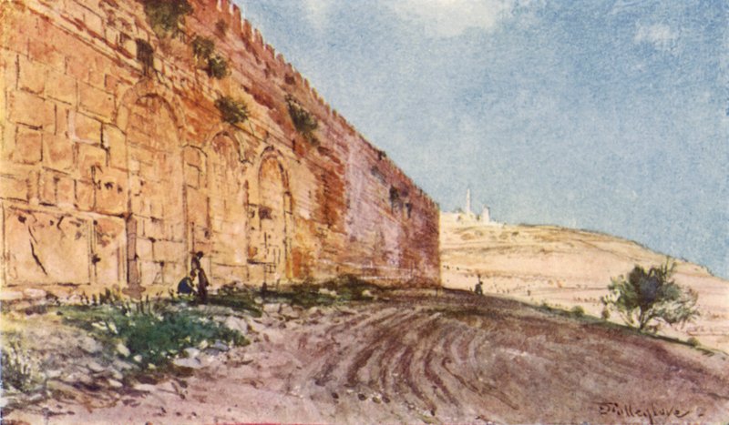 القدس البوابة الثلاثية لمنطقة الهيكل (حجر ملون) بواسطة جون فوليلوف