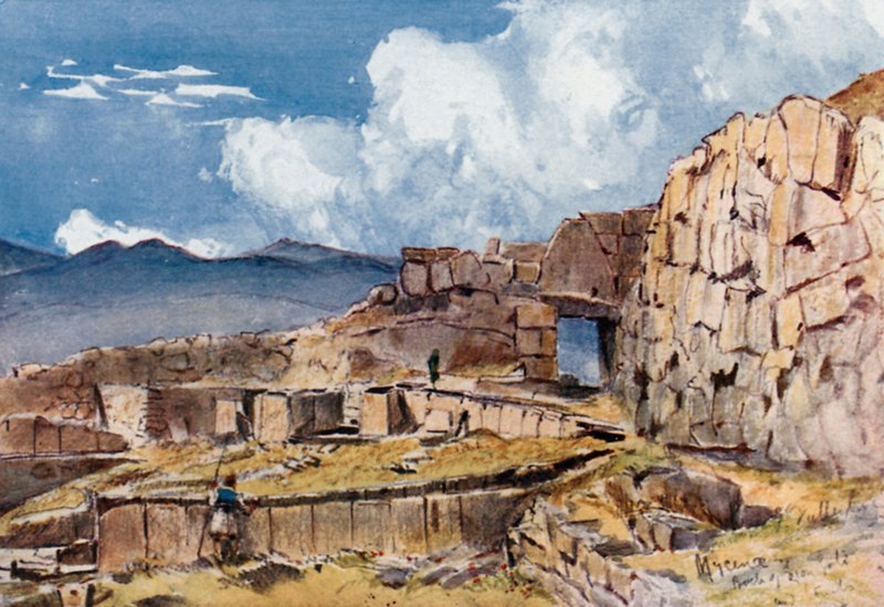 Mycenae ، تظهر موقع اكتشافات Schliemann الشهيرة بواسطة جون فوليلوف