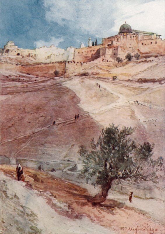 سور القدس الجنوبي ، من الطرف الشمالي لقرية سلوام بواسطة جون فوليلوف