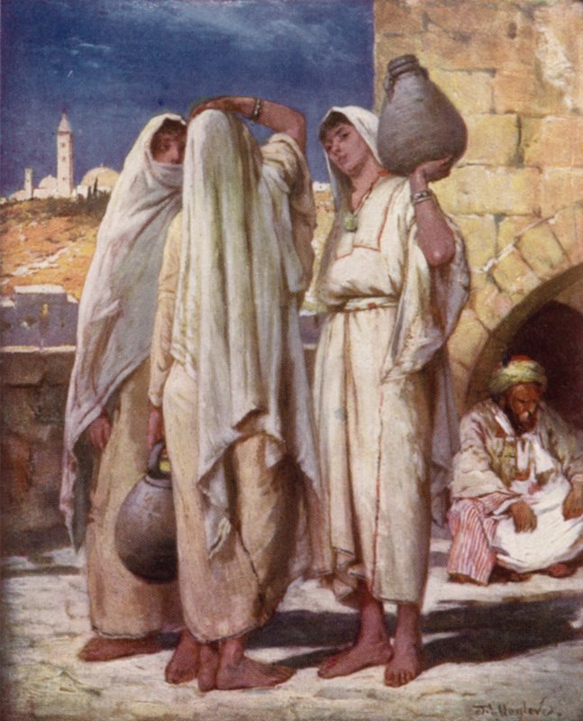 المرأة السورية عند النافورة بواسطة جون فوليلوف
