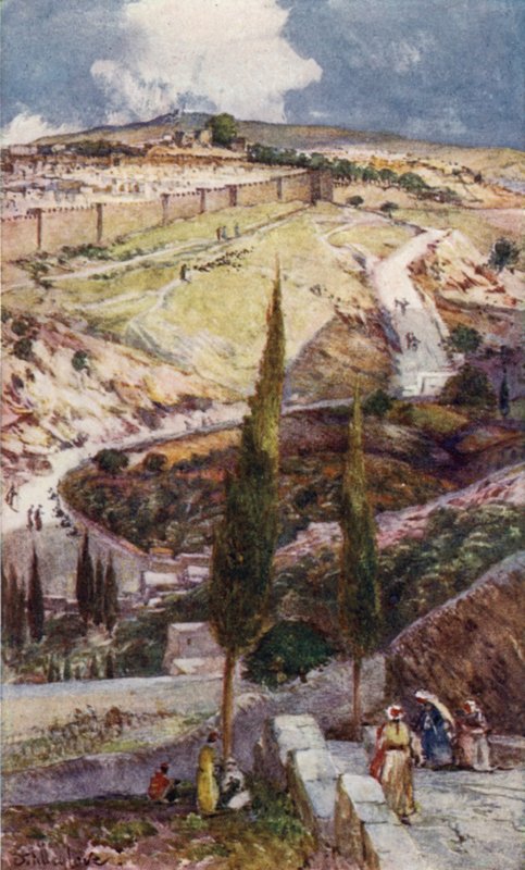 الطرف الشمالي الشرقي للقدس والمصفاة من جبل الزيتون (لون ليثو) بواسطة جون فوليلوف