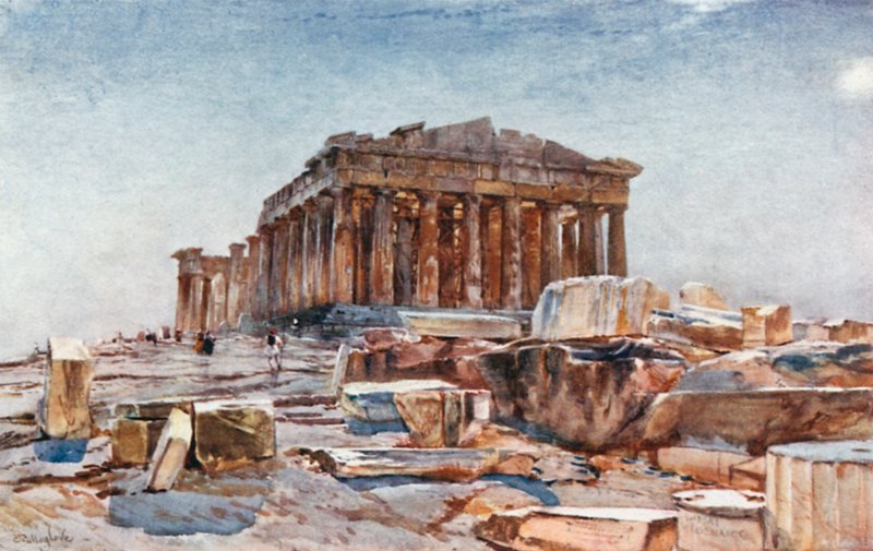 البارثينون من Propylaea بواسطة جون فوليلوف