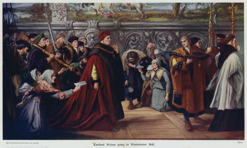 الكاردينال Wolsey ذاهب إلى قاعة وستمنستر بواسطة جون جيلبرت