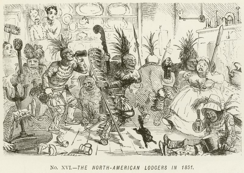 الأكواخ في أمريكا الشمالية عام 1851 بواسطة جون ليتش