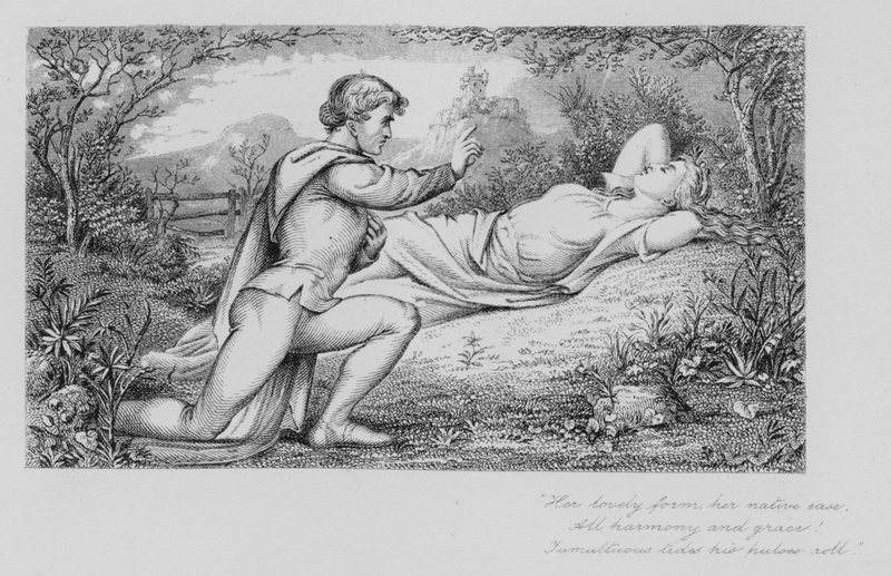Robert Burns: Blooming Nelly (engraving) بواسطة جون موير (Attr.to) سميث
