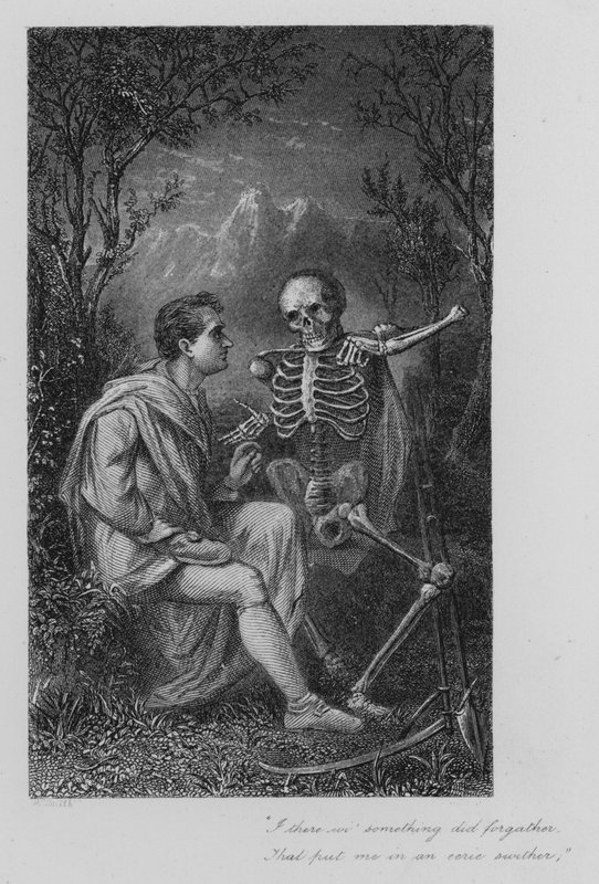 Robert Burns: Death and Dr Hornbook (engraving) بواسطة جون موير (Attr.to) سميث