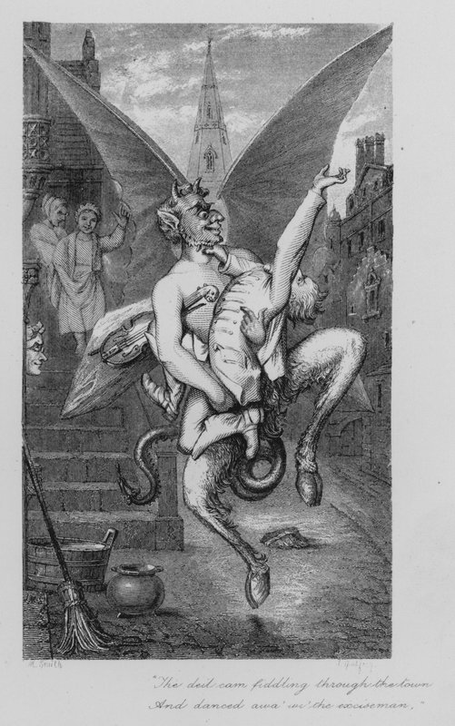 روبرت بيرنز: The deils Awa 'wi' the Exciseman (نقش) بواسطة جون موير (Attr.to) سميث