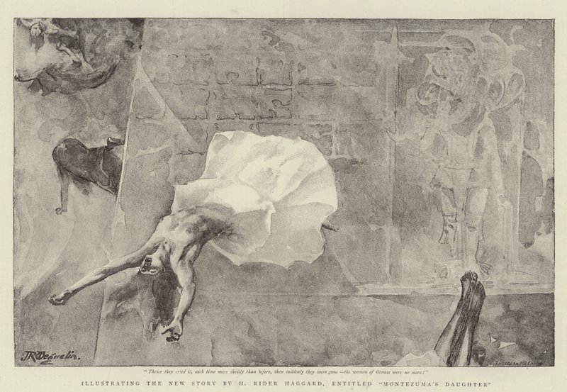 توضيح القصة الجديدة بقلم H Rider Haggard ، بعنوان ابنة Montezuma بواسطة جون رينهارد ويجولين