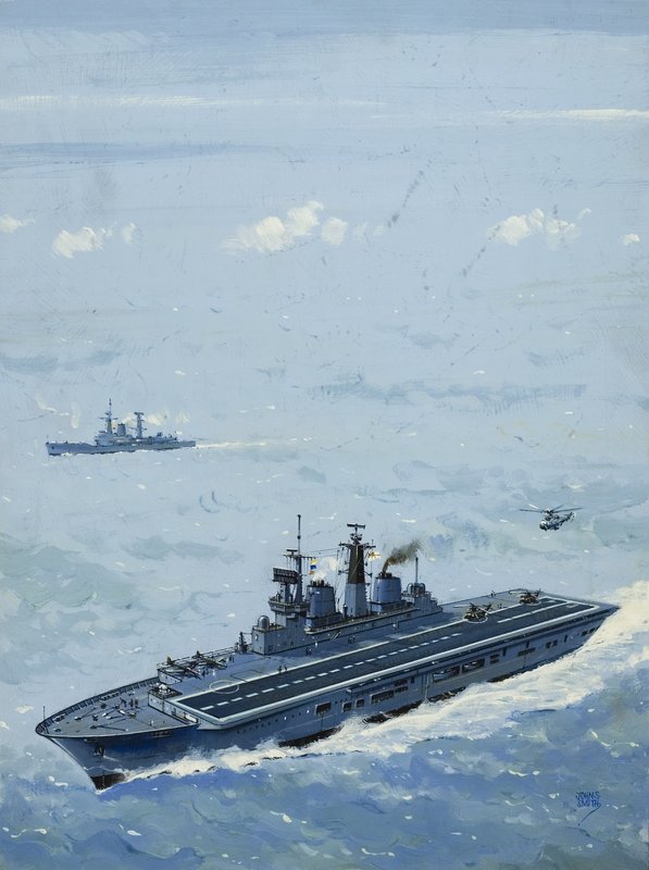 HMS Invincible (غواش على ورق) بواسطة جون س سميث