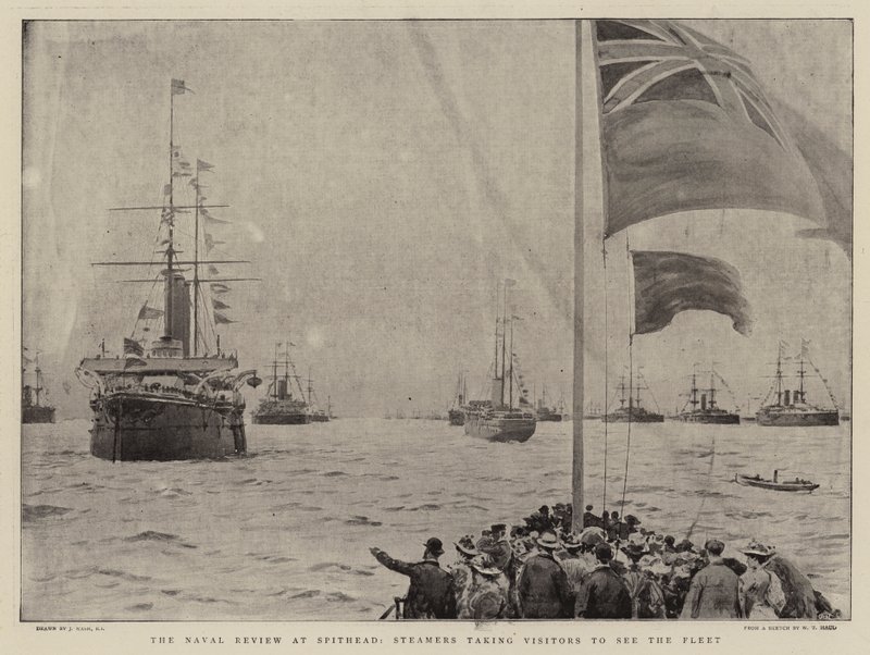 الاستعراض البحري في Spithead ، البواخر تأخذ الزوار لرؤية الأسطول بواسطة جوزيف ناش